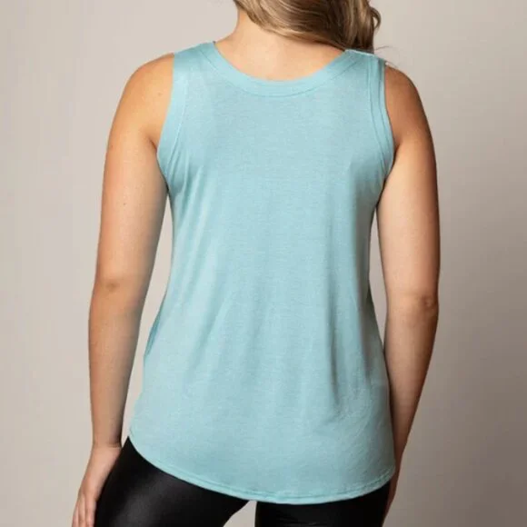 Emily Hsu Designs Sunday Tank Aquamarine Size M BNIB - Picture 2 of 4